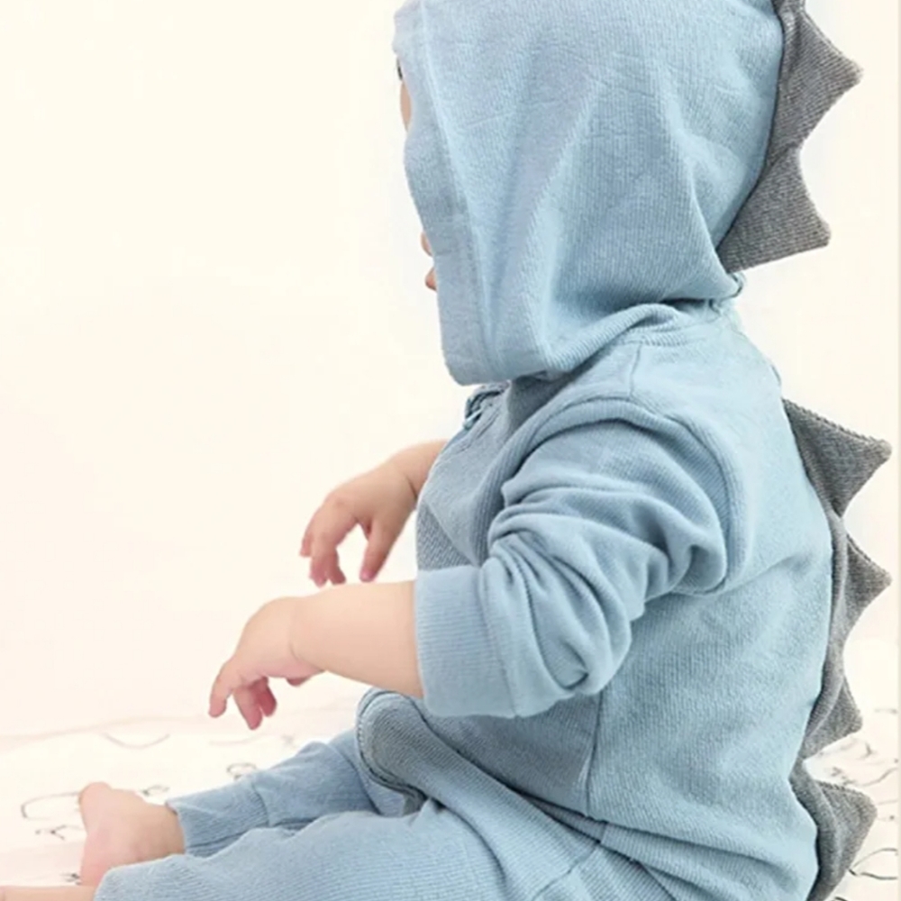 New 0-3 months Baby Boys Dinosaur Hoodie Romper Onesies Jumpsuit
